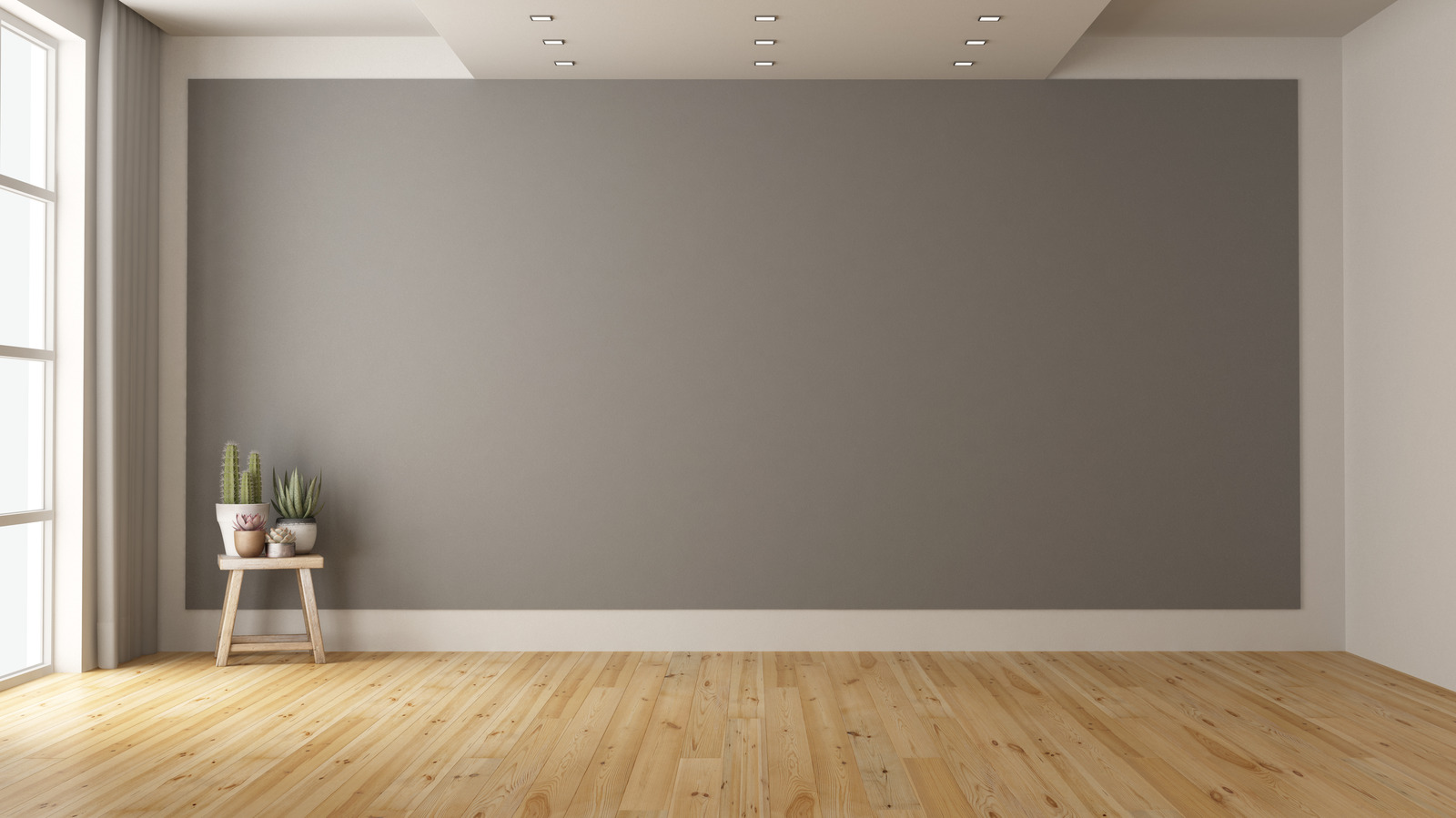 Beige wall living room